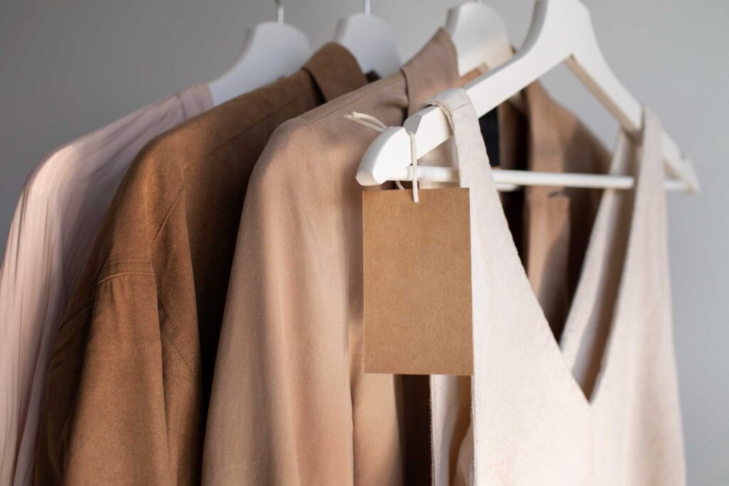clothes on rack