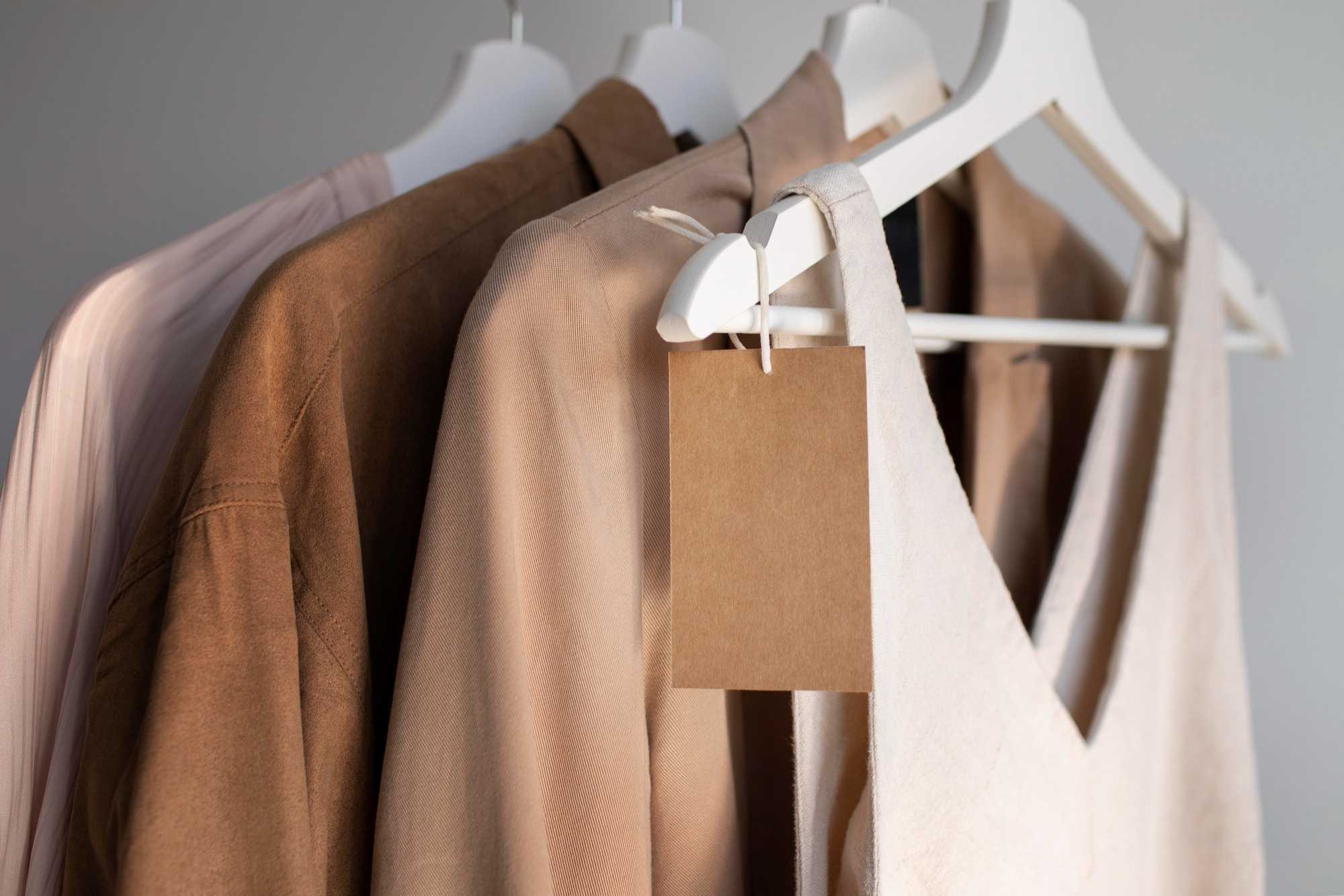 clothes on rack